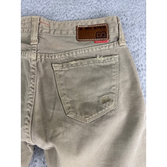 Womens Capri Pants Big Star Size 25R Beige Cotton Denim Made In USA Casual Wear - Picture 12 of 16
